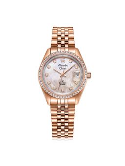 Alexandre Christie - Women Classic Steel White Dial Round Watch - 5012LDBRGMD