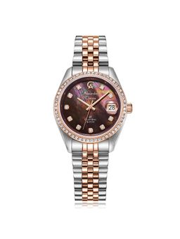 Alexandre Christie - Women Classic Steel Brown Dial Round Watch - 5012LDBTRMO