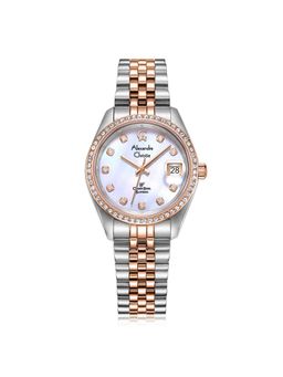 Alexandre Christie - Women Classic Steel Silver Dial Round Watch - 5012LDBTRMS