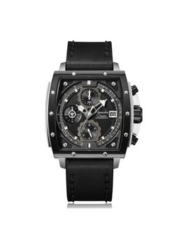 Alexandre Christie - Men AC Collection Black Dial Rectangular Watch - 6376MCLTBBA