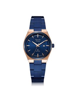 Alexandre Christie - Women Sapphire Blue Dial Round Watch - 8697LDBURBU