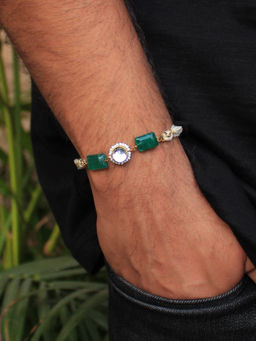 BeAbhika - Green Stone Rakhi
