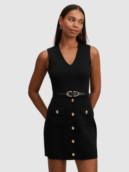 Forever New - Miley Pocket Detail Knit Mini Dress With Belt