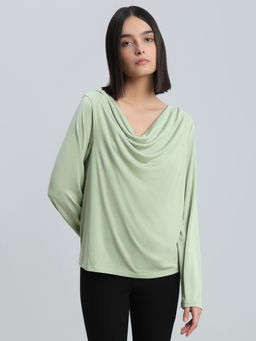 VERO MODA - Green Cowl Neck Top
