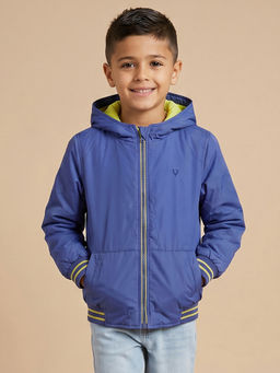 Allen Solly - Boys Blue Solid Regular Fit Jacket
