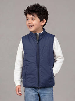 Allen Solly - Boys Navy Print Reversable Jacket