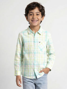 Allen Solly - Boys White Cotton Collar Neck Shirt