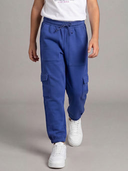 Allen Solly - Boys Blue Solid Cargo