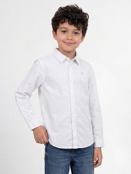 Allen Solly - Boys White Print Casual Shirt