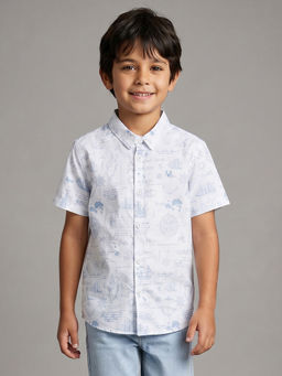 Allen Solly - White Cotton Regular Shirt