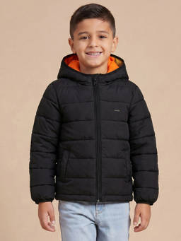 Allen Solly Junior - Boys Black Solid Jacket
