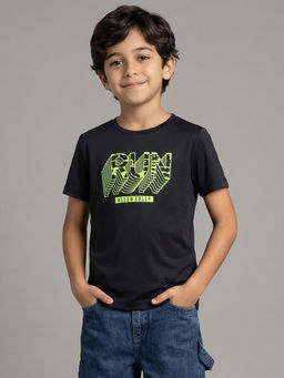 Allen Solly Junior - Boys Blue Graphic T-shirts