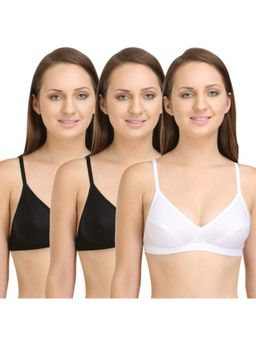 Bodycare - Perfect Coverage Bra In White-Black Color (Pack of 3)