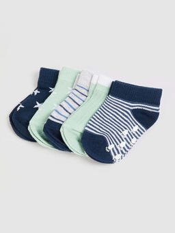 max - Boys Printed Ankle-Length Socks (Pack Of 5)