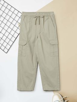 max - Boys Green Solid Cargos