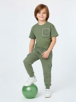 max - Boys Solid Cargo Joggers