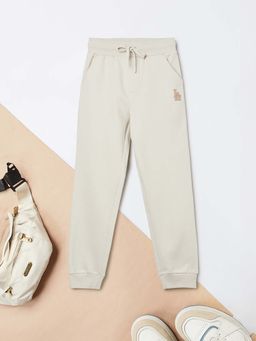 max - Boys Beige Solid Joggers