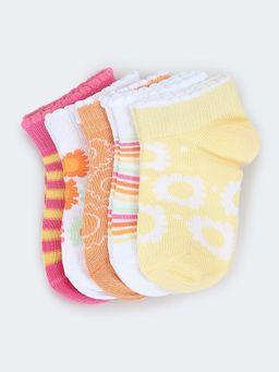 max - Girls Assorted Ankle Length Socks (Pack Of 5)
