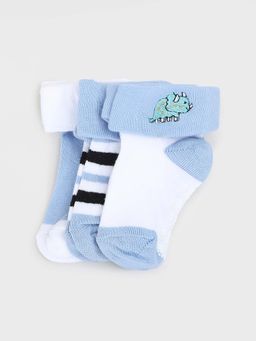 max - Boys Assorted Ankle-Length Socks (Pack Of 3)