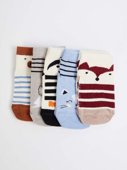max - Girls Patterned Socks (Pack Of 5)