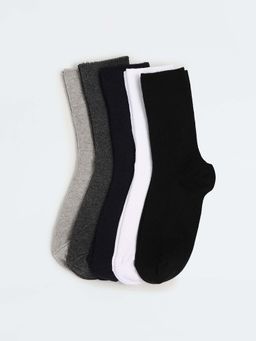 max - Kids Solid Socks (Pack Of 5)