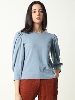 RAREISM - Blue Solid Plain Top