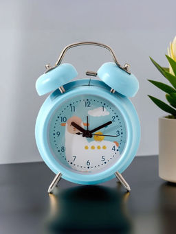 The Better Home - Blue Night Light Twin Bell Alarm Clock