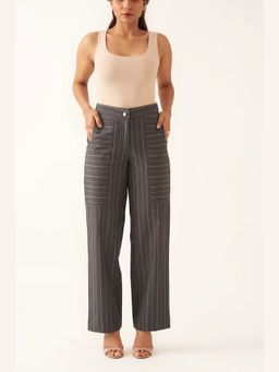 APARA - Grey Jab Stripes Met Trouser