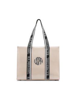 U.S. POLO ASSN. - Nadete Nude tote Handbag with Typographic Strap