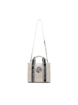 U.S. POLO ASSN. - Womens Matilda Satchel Handbag with Detachable Straps - Beige