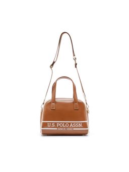 U.S. POLO ASSN. - Womens Emma Dome Handbag with Detachable Straps - Tan