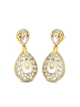 Candere by Kalyan Jewellers - 14K Yellow Gold Lightweight Dangle Earring (One Size)