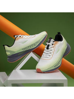 Red Tape - Men Colorblocked White and Green Athleisure Walking Shoes