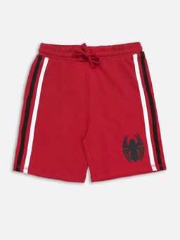 Kidsville - Spiderman Featured Shorts for Boys - Red