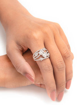 Silberry - 925 Sterling Silver Royal Crown Ring for Women