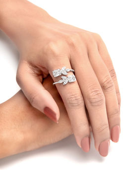 Silberry - 925 Sterling Silver Petal Ring for Women