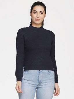 Madame - Navy Blue Color Sweater For Womens