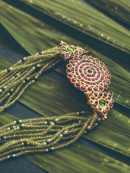 AAHARYA - Green & Pink studded Empyrean Choker