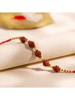 Voylla - Divine Rudraksha Thread Rakhi Gift Set For Brother