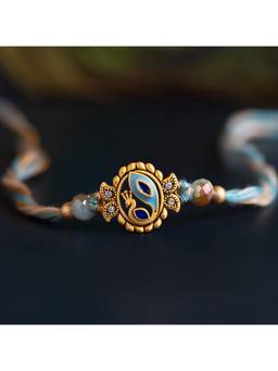 Voylla - Graceful Peacock Designer Thread Rakhi Gift Set For Brother