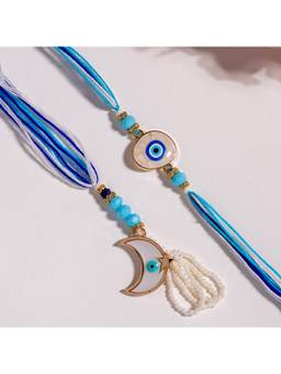 Voylla - Evil Eye Charm Bhaiya Bhabhi Rakhi Gift Set