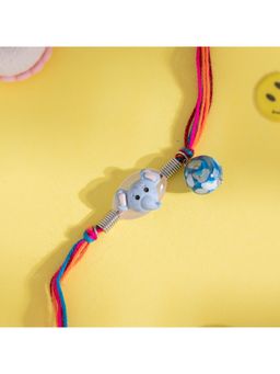Voylla - Playful Elephant Charm Kids Rakhi Gift Set