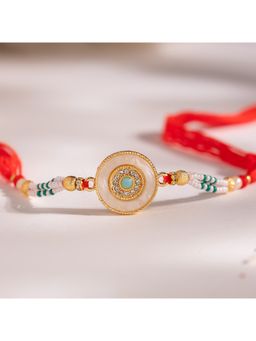 Voylla - Regal Mother Of Pearl Designer Rakhi Gift Set For Brother