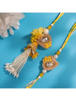 Voylla - Thread Of Love Designer Beaded Bhaiya Bhabhi Rakhi Gift Set