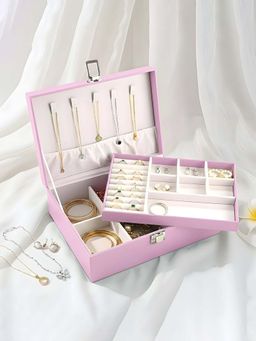 Kuber Industries - Pink Leather Jewellery