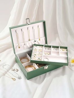 Kuber Industries - Green Leather Jewellery