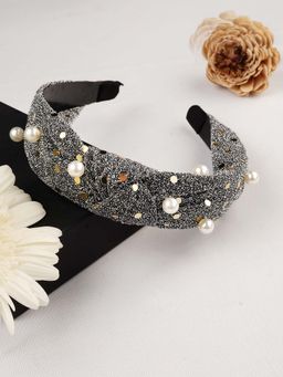 Laida - Grey Embellished Hairband