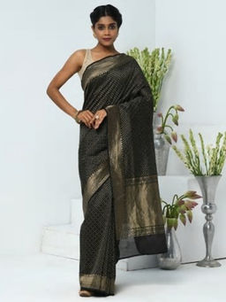 Fabindia - Silk Cotton Cutwork Woven Sari