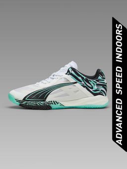 Puma - Unisex Accelerate NITRO SQD UNTAMED White Badminton Shoes