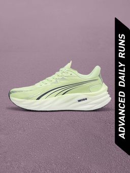 Puma - Velocity NITRO 4 Women High Cushion Green Running Shoes